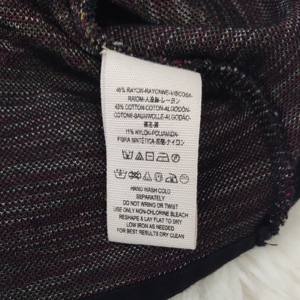 Free People Elegant Black and Wine Patterned Drees, Size S. - Picture 16 of 17